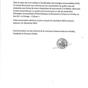 Informations aux Administrés de Comps-sur-Artuby